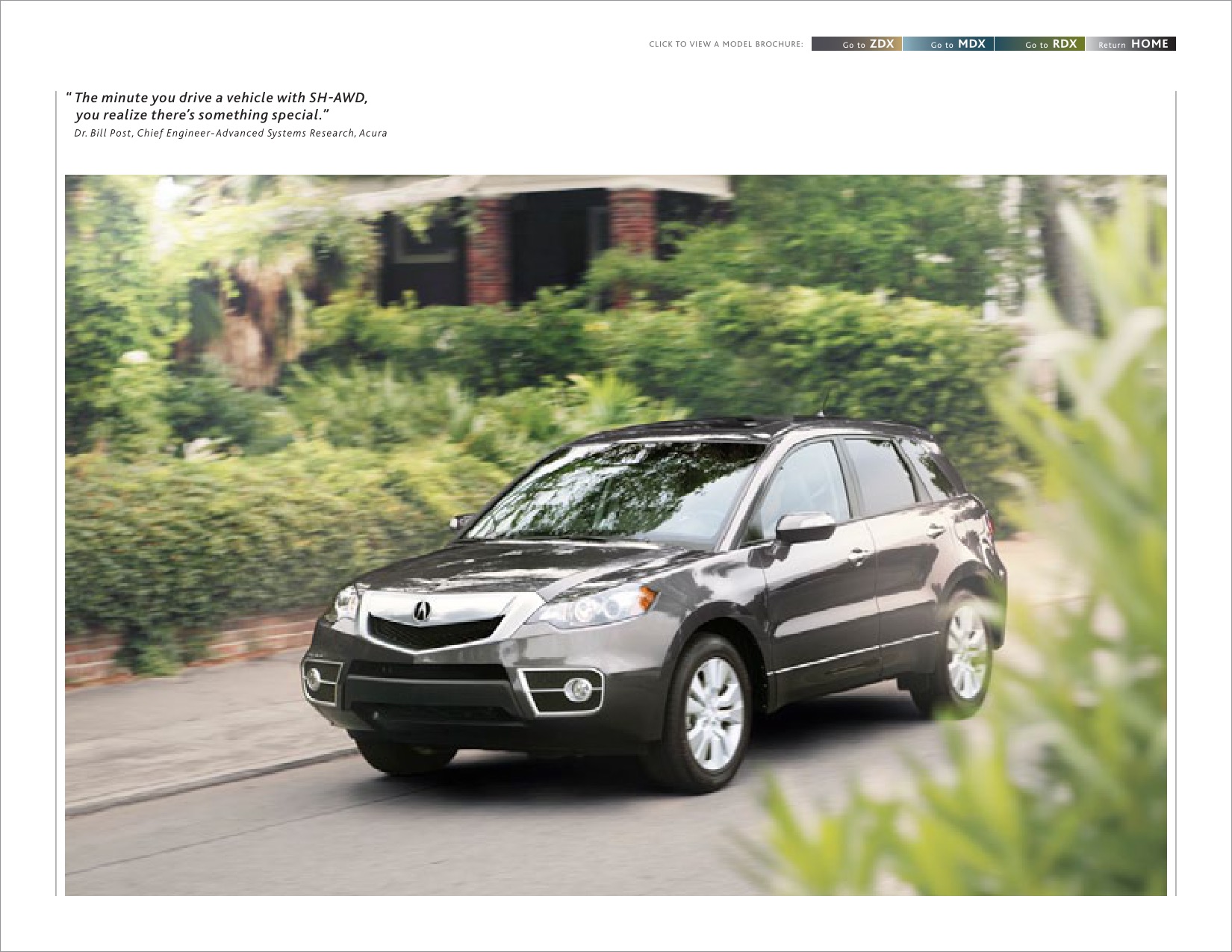 2012 Acura ZDX MDX RDX Brochure Page 38